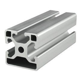 8020, 40-4003, 40 Series Aluminum 40mm x 40mm 40x40 Tri-Slot Triple Open Channel Aluminum Extrusion T Slotted Rail 80/20 Smooth Profile (Clear Anodize, 2260mm Long)