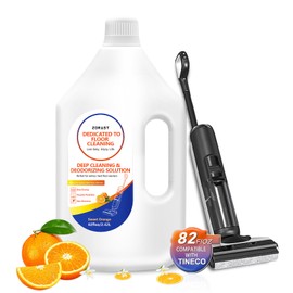 Sweet Orange Scent Floor Cleaning Solution, 82Fl Oz, Compatible with Tineco S3/S5/S7 Pro & iFloor 3/5 (No Steam), Deep Cleans Multiple Hard Floors, Streak-Free Shine, Eco-Safe