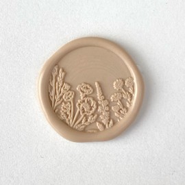 Pegatinas de cera de flores silvestres, sello de cera floral, flores, follaje, campo de flores (nude)