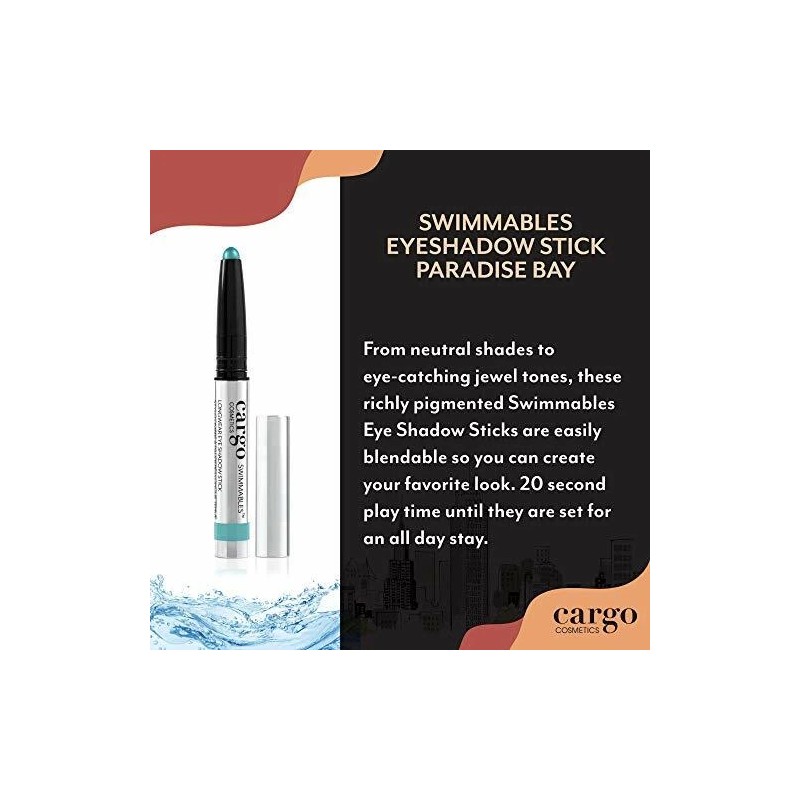 cargo SWIMMABLES Longwear Eye Shadow Stick Paradise Bay .03 Oz.