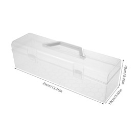 DOITOOL Portable Clear Plastic Craft Storage Box with Handle Versatile Pencil Organizer for School Supplies Art Tools and Accessories Spacious and Easy to Carry