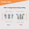 O2 Oxygen Sensor Bung and Plug 304 Stainless Steel M18-1.5,Oxygen