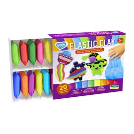 Elastic Clay 20 Sticks TM Lovin Air Clay Sculpting Aet, Premium Air Dry Clay for Sculpting - Colorful Modelling Clay Kit - Ideal Air Dry Clay for Kids - Magic Clay