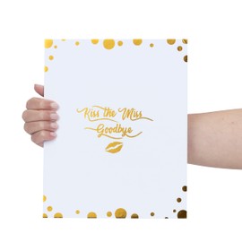 Kiss The Miss Hen Party Brides Made Game Accessories Goodbye Gold Foil Do Gift Keepsake Bride to be