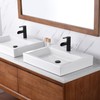 Luxier CS-021 Modern 24 in. Rectangular Bathroom Ceramic Vessel Sink
