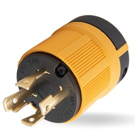 MECMO 30Amp L14-30P Generator Locking Plug and Connector, Twist Lock 30 Amp 4 Prong Generator Male Plug Connector, 125/250 Volt, 3 Pole 4 Wire Grounding, Industrial-Strength Heavy Duty, UL Listed