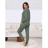 Becotal Womens Pajama Sets Waffle Knit 2 Piece Lounge Sets