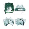 QWORK® Foldable Fishing Net, Nylon Crab Net, Shrimp Net, Perfect