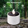 Solar Tea Lights Outdoor Waterproof - 8 Pack Rechargeable Flickering