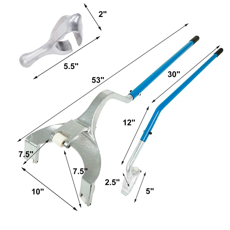 BLACKHORSE-RACING 22.5" to 24.5" Tire Changer Mount Demount Removal Tool
