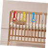 WOONEKY Infant Crib Pull Rings Set Baby Toddler Pull Up