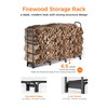Mars Explo 6ft Firewood Log Rack with Cover Outdoor, Heavy