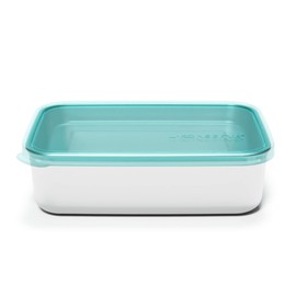 U Konserve Stainless Steel Rectangle Food Storage Bento Box Container, Leak Proof Silicone Lid Dishwasher Safe - Plastic Free, (45oz Island Teal)