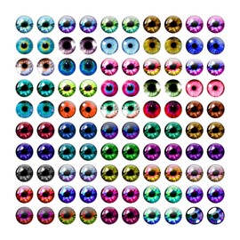 100PCS Eyes Glass Cabochon for Clay Doll Making Sculptures Props Craft DIY Findings Jewelry Making Christmas Gift