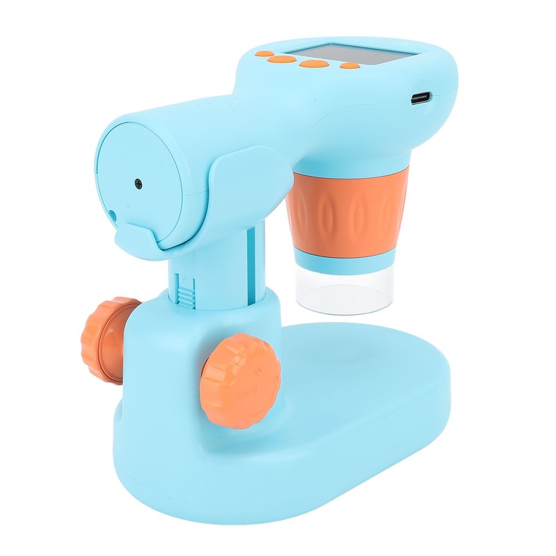 Kids Microscope with 8 LEDs IPS Eye Protection Screen 100X‑800X