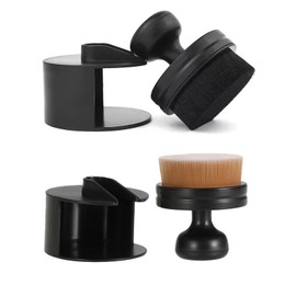 2 PCS Auto Tire Shine Brush with Stand, Car Tire Shine Brush, Auto Tyre Cleaning Brush, Tyre Dressing Applicator, for Auto Detail Vents Dash Trim Seats Interior Emblems Wheels