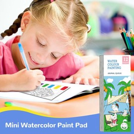 Water Color Paint Pad | Portable Watercolor Painting Pad,Pocket Water Color Painting Pad, Creative Art Painting Supplies for Travel, Camping
