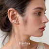 Haelira 3 Pairs Pearl Stud Earrings S925 Sterling Silver Hypoallergenic