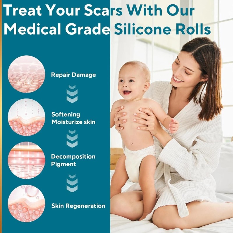 Invisible Silicone Scar Tape - Flexible, Reusable & Comfortable -