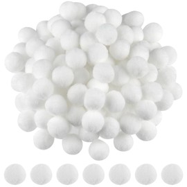 ANPUNAT 200 Pcs Craft Pom Poms 1 Inch Felt Balls for Kids DIY Art Creative Crafts Projects and Decoration(White)