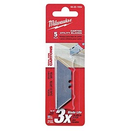 Milwaukee 48-22-1934 Trapezoidal Blade Rounded Pack of 5 , Red