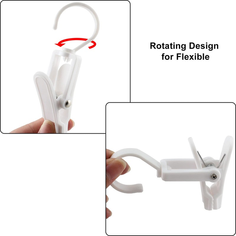 Jiozermi 20 PCS Laundry Hooks Clip, Plastic Clothes Pins, Super