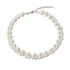 Kowei Store AP05 Women's Pearl Necklace, Ceremony, Formal Necklace, Synthetic Pearl, Necklace, Wedding, Coming-of-Age Ceremony, Entrance Ceremony, Accessory, White, Pearl