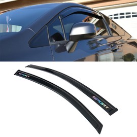EVPROXP Window Visor Rain Guard Shade Compatible with 2012-2015 Honda Civic Coupe 2DR, Side Window Vent Deflector, Dark Smoke Tinted, JDM Tape On Slim Style, with Sport, 2012 2013 2014 2015