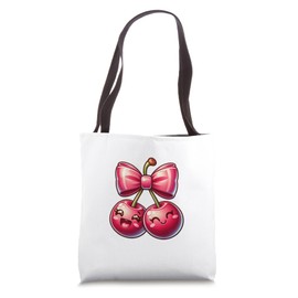 Coquette Bows with cherries Cute Coquette girl Tote Bag