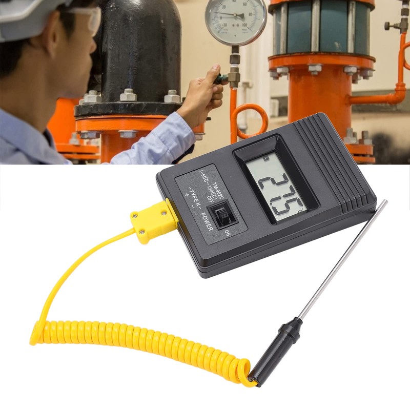 TM 902c Thermocouple Thermometer, Thermocouple Wire, High Accuracy K-type Digital