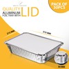 30Pcs Large Aluminium Foil Trays with Lids 31x20cm - BPA