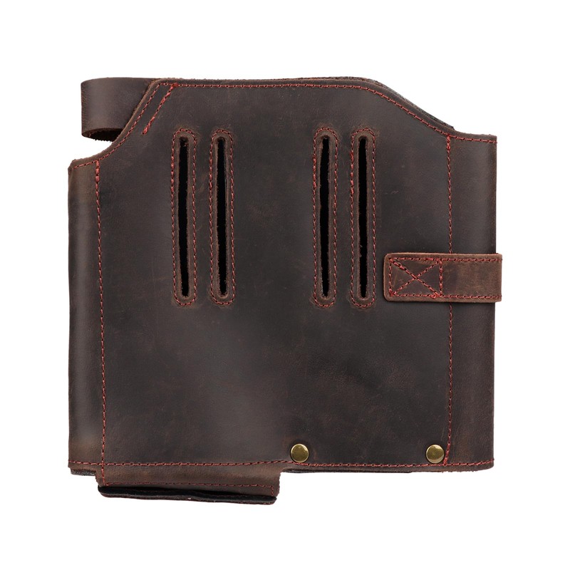 TOURBON Genuine Leather Axe Head Cover Hatchet Sheath with Belt