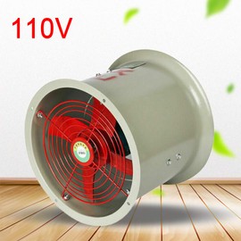 KWHXJ 12'' Explosion Proof Ventilation Fan, AC110V Pipe Spray Booth Paint Exhaust Axial Fan, 1450 RPM Portable Exhaust Fan for Kitchen for Warehouses Greenhouse Garage Factory