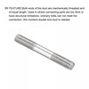 sourcing map Double Ended Stud Screws (M5 Thread 40mm Length)