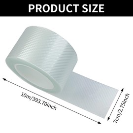 SyiXute 1 Pcs Car Sill Protectors Strips,7cm x 10m Car Door Sill Protector Tape,Universal Carbon Fiber Wrap Film for Door Sill Rear Bumper,Exterior Accessories Fit for Most Cars