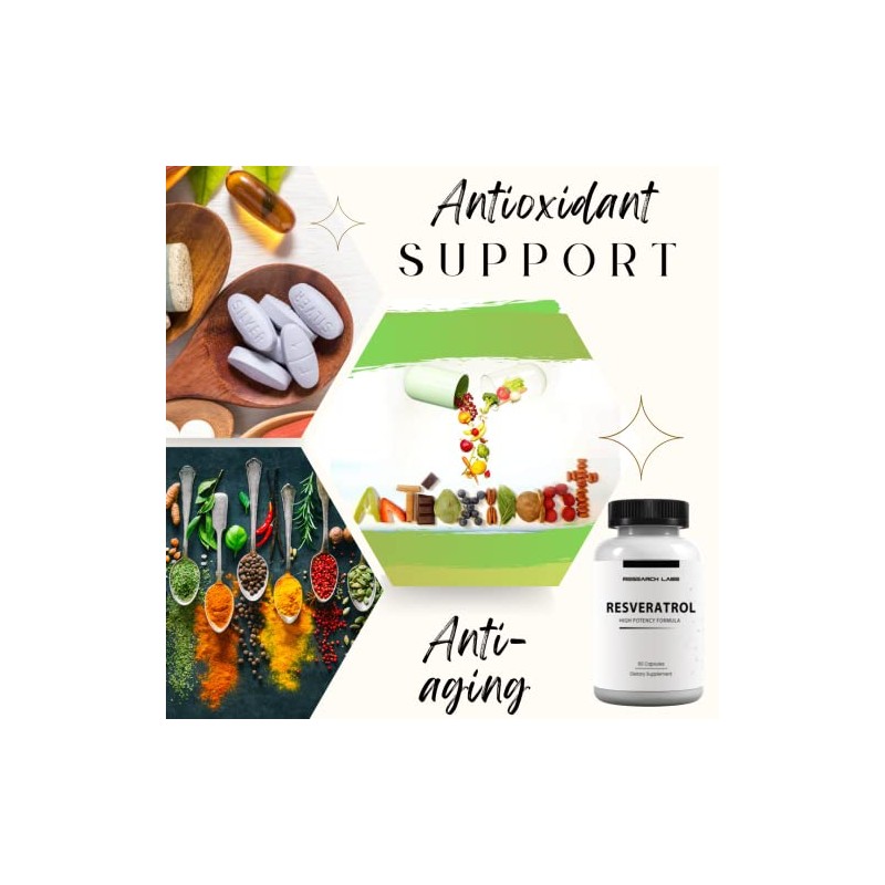 Research Labs Resveratrol de alta potencia, paquete de 2