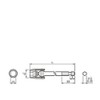 Nak 3BU0810 Universal Driver Socket Insertion 0.25 x 0.3 inches (6.35 x 8 x 100 L)