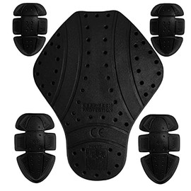 CE-1 Approve Protective Pad Set, Pack of 5 CE Level 1 Certified Armor Pads, Level 1 Approved Back, Shoulder and Elbow Protectors for Women and Men Motorcycle Jackets.