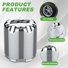 10L0L Golf Cart SS Chrome Wheel Center Caps ITP Push
