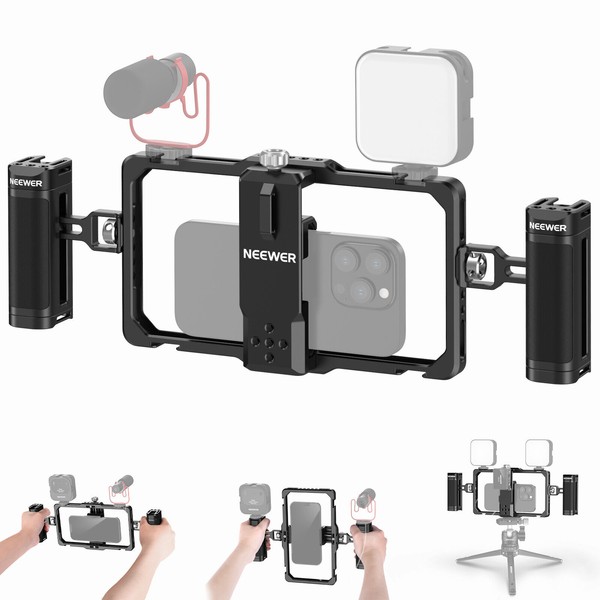 NEEWER Upgraded Phone Rig Vlogging Kit Video Stabilizer&Dua