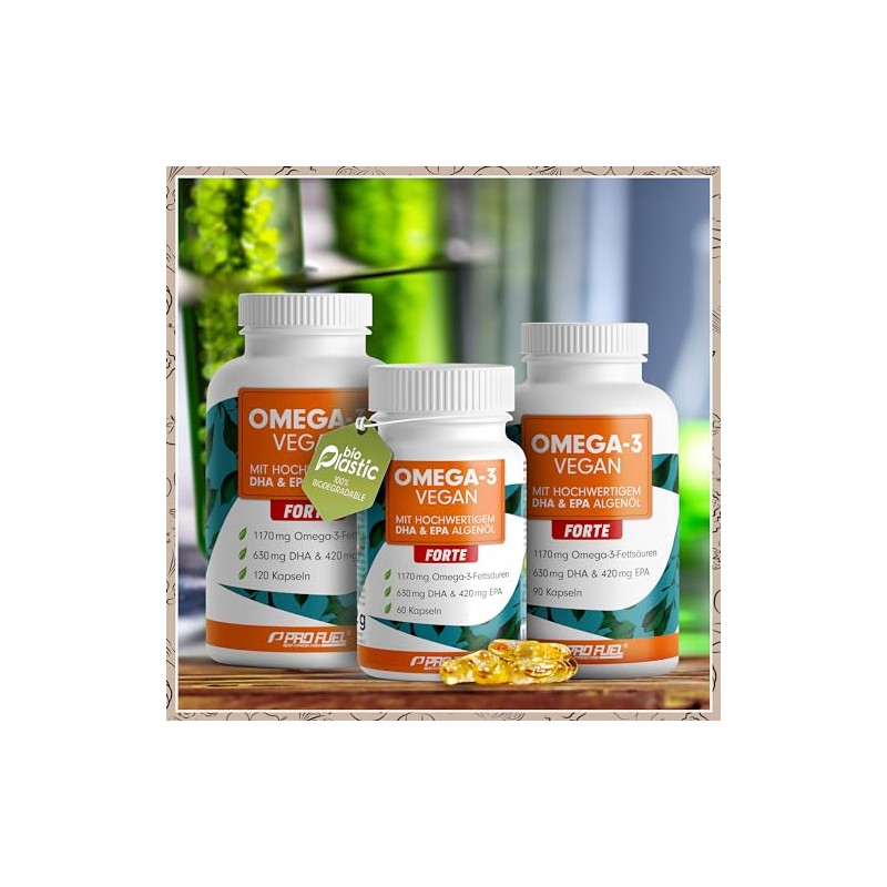 Omega-3 Vegan Intense - 120 Capsules - 2000 mg Algae