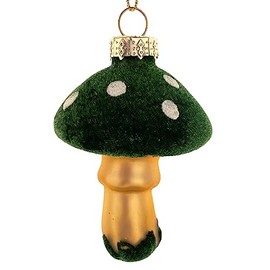 Mushroom Ornament - Blown Glass Woodland Christmas Ornament