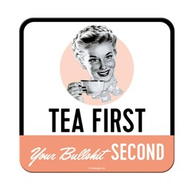 Nostalgic-Art Tea First 46153 Coaster, Steel