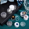 NICENEEDED 20 Pcs Mini Round Stone Box, Transparent Jewelry Storage