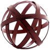 Red Metal Band Decorative Sphere