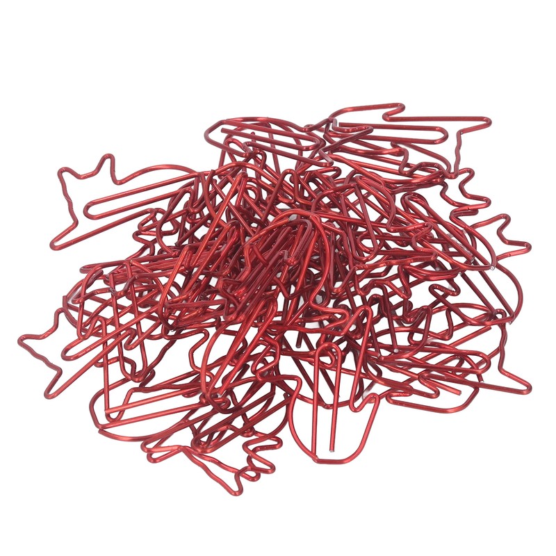 100pcs Cat Shape Paper Clips Increase Slip Resistance Rust Prevention
