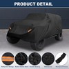 ACROPIX Aluminum Film Black Car Cover Waterproof All Weather Full