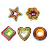 LHKJ 25 PCS Plastic Cookie Cutter Shapes Set, Colorful Cookie