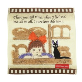 Marushin 1005048100 Mini Towel, Ghibli, Kiki's Delivery Service, Gigi Film Gigi, Handkerchief, Characters, 100% Cotton, Antibacterial, Odor Resistant, Organic Cotton, Present, Gift, Birthday