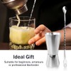 2pcs Spirit Measure 25ml 50ml,Stainless Steel Spirit Measures with Stirring